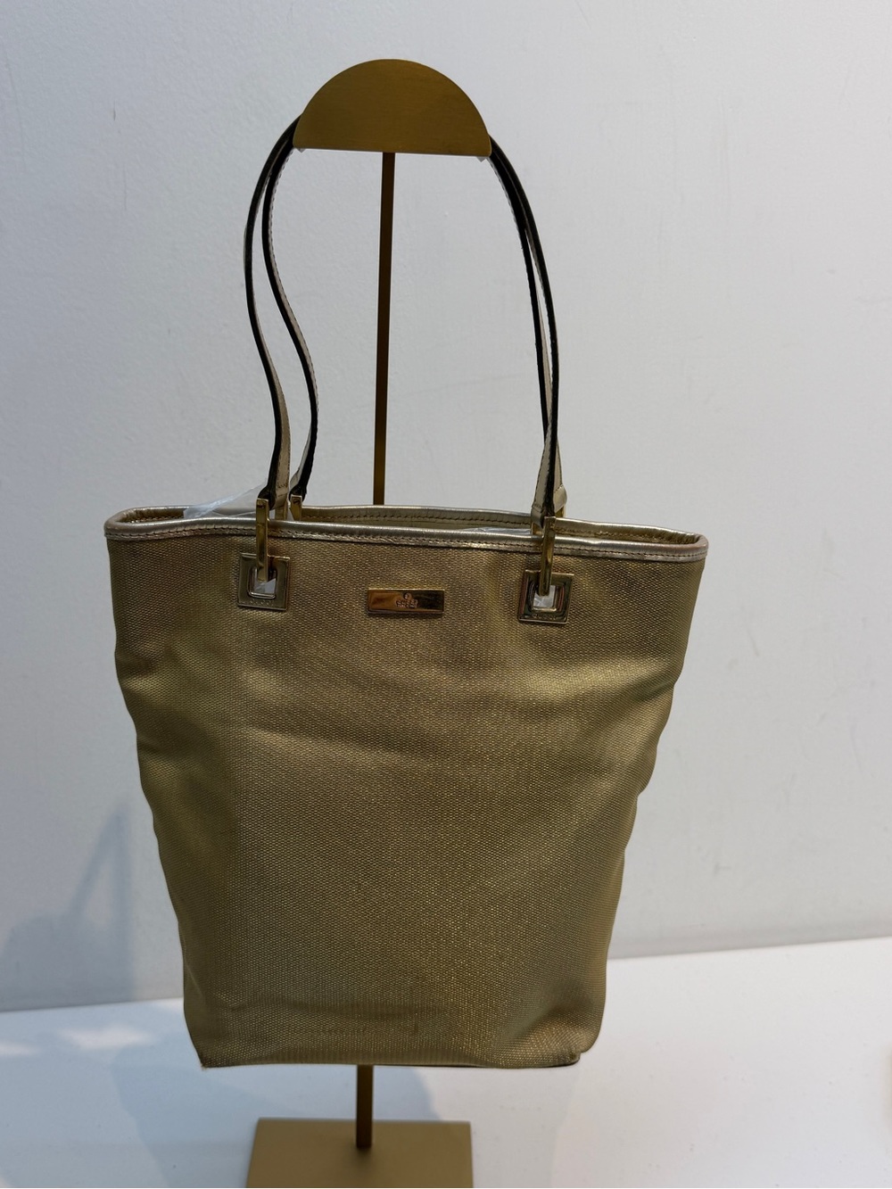 Gucci Gold Metallic Tote Bag